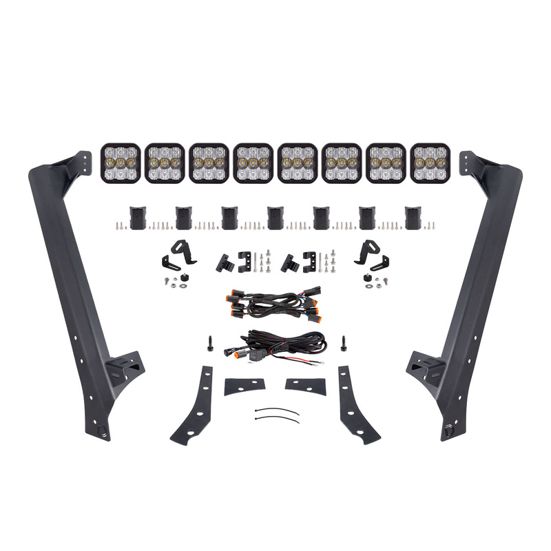  Diode Dynamics - Jeep JK SS5 Sport CrossLink Windshield White Combo Lightbar Kit